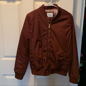 Old Navy Silky Scarlet Bomber Jacket, M TALL